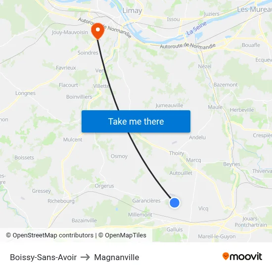 Boissy-Sans-Avoir to Magnanville map