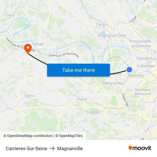 Carrieres-Sur-Seine to Magnanville map