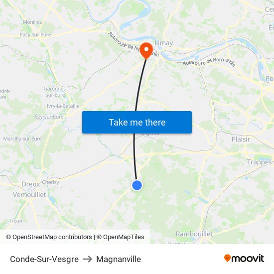 Conde-Sur-Vesgre to Magnanville map