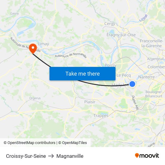 Croissy-Sur-Seine to Magnanville map