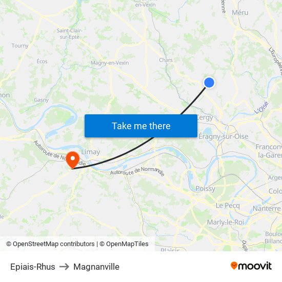 Epiais-Rhus to Magnanville map