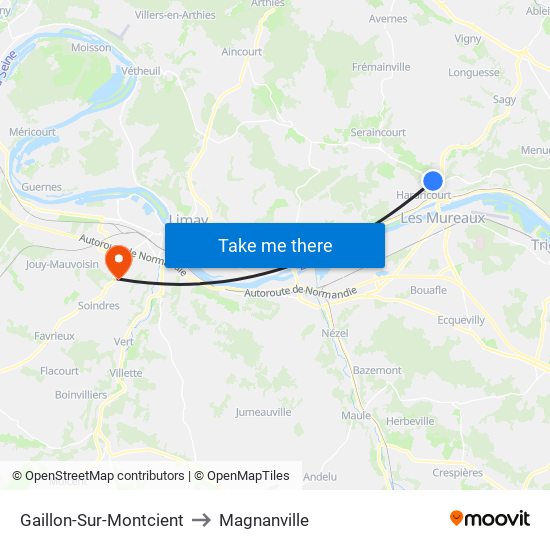 Gaillon-Sur-Montcient to Magnanville map