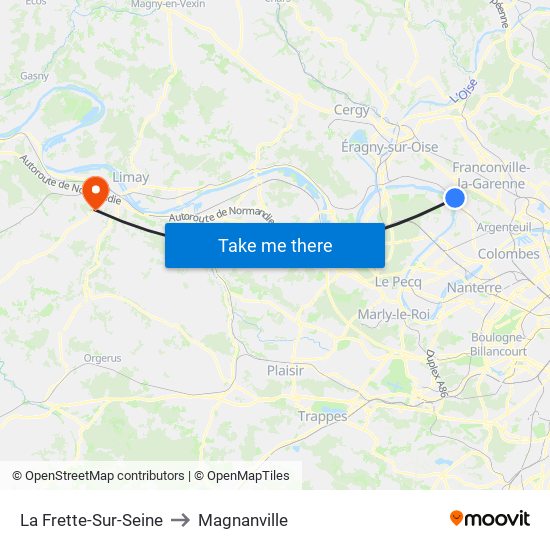 La Frette-Sur-Seine to Magnanville map