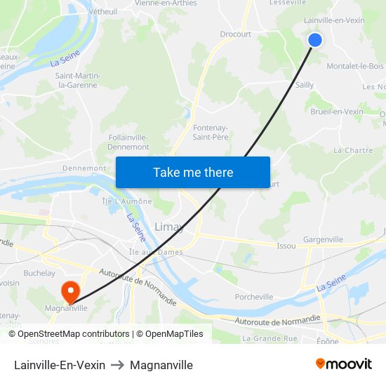 Lainville-En-Vexin to Magnanville map