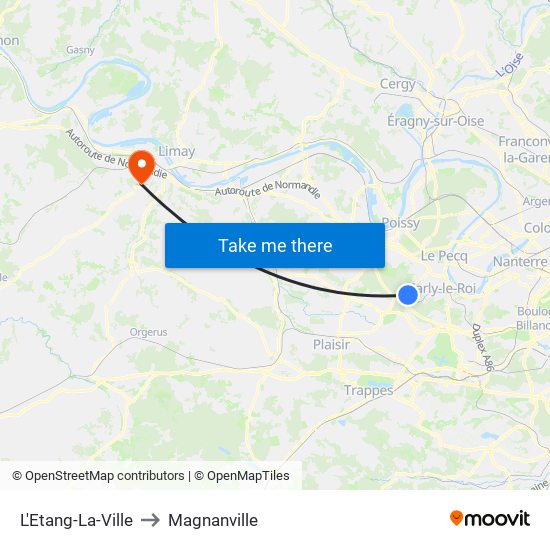L'Etang-La-Ville to Magnanville map