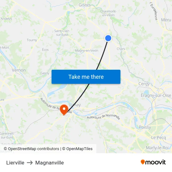 Lierville to Magnanville map