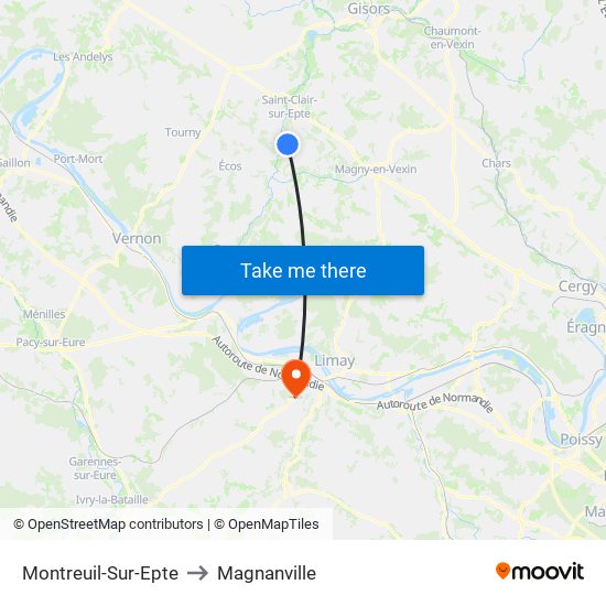 Montreuil-Sur-Epte to Magnanville map