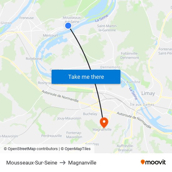Mousseaux-Sur-Seine to Magnanville map