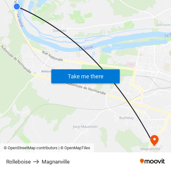 Rolleboise to Magnanville map