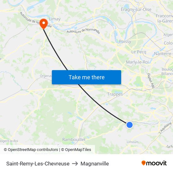 Saint-Remy-Les-Chevreuse to Magnanville map
