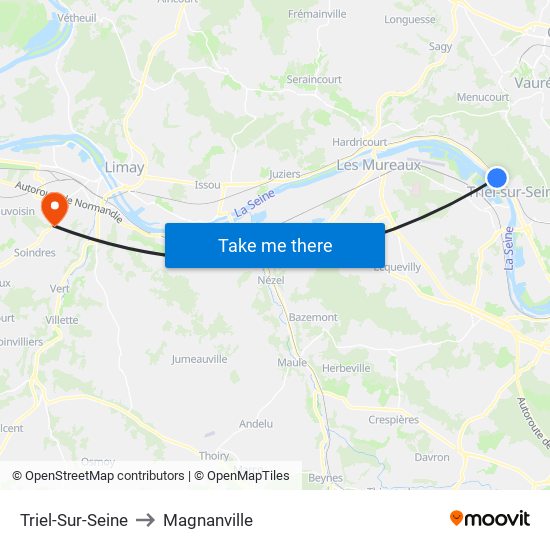 Triel-Sur-Seine to Magnanville map