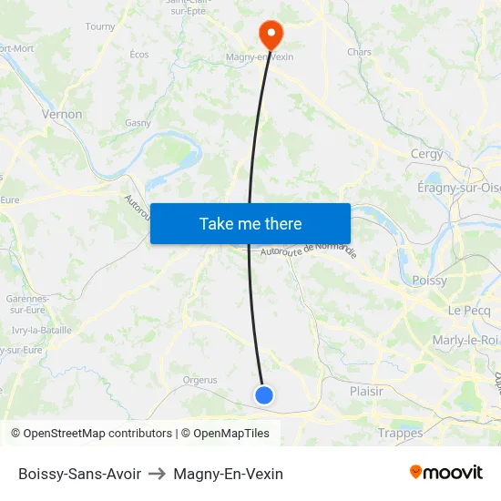 Boissy-Sans-Avoir to Magny-En-Vexin map