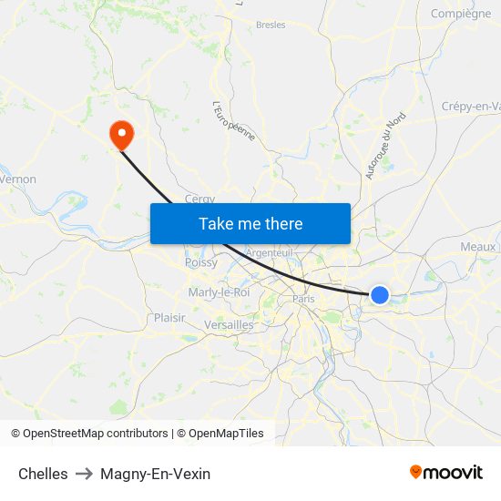 Chelles to Chelles map