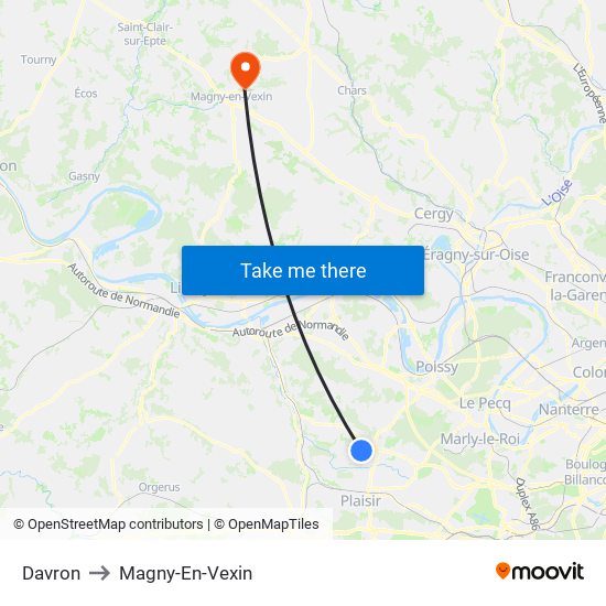 Davron to Magny-En-Vexin map