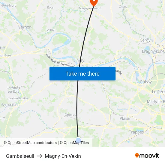 Gambaiseuil to Magny-En-Vexin map