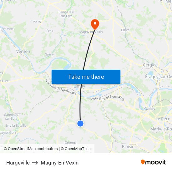 Hargeville to Magny-En-Vexin map