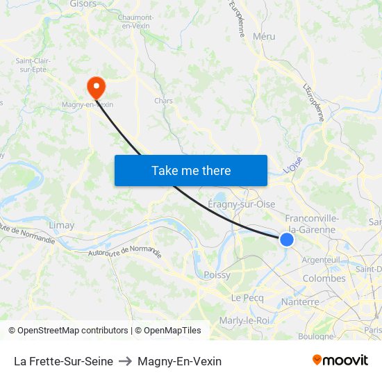 La Frette-Sur-Seine to Magny-En-Vexin map