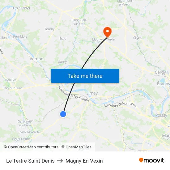 Le Tertre-Saint-Denis to Magny-En-Vexin map