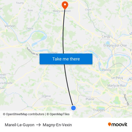 Mareil-Le-Guyon to Magny-En-Vexin map