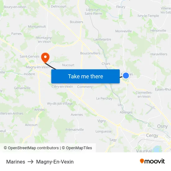 Marines to Magny-En-Vexin map