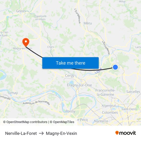 Nerville-La-Foret to Nerville-La-Foret map