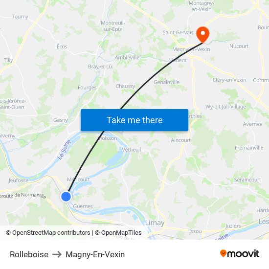 Rolleboise to Magny-En-Vexin map