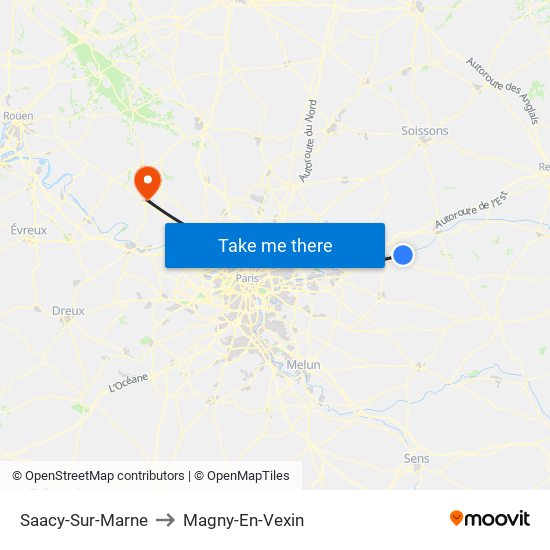 Saacy-Sur-Marne to Magny-En-Vexin map