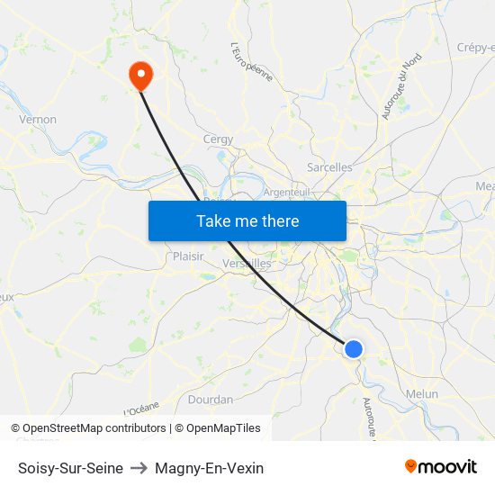 Soisy-Sur-Seine to Magny-En-Vexin map