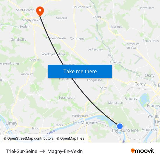 Triel-Sur-Seine to Magny-En-Vexin map