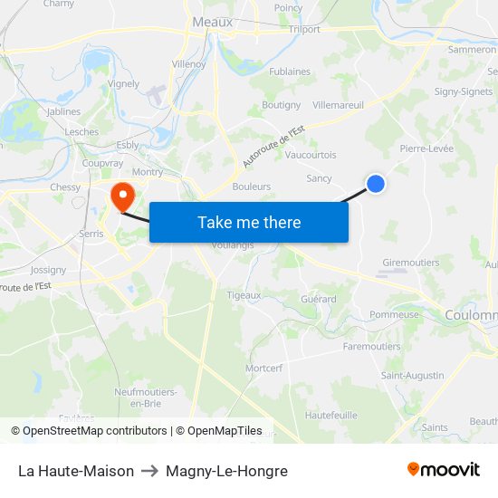 La Haute-Maison to Magny-Le-Hongre map