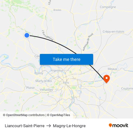 Liancourt-Saint-Pierre to Magny-Le-Hongre map