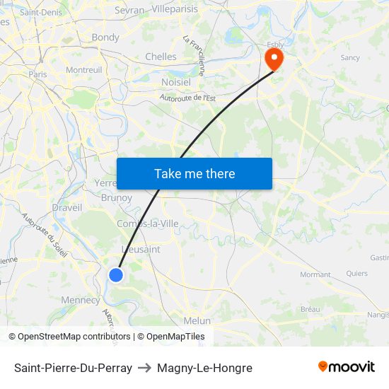 Saint-Pierre-Du-Perray to Magny-Le-Hongre map