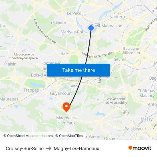 Croissy-Sur-Seine to Magny-Les-Hameaux map