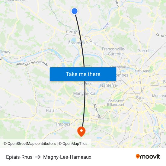Epiais-Rhus to Magny-Les-Hameaux map