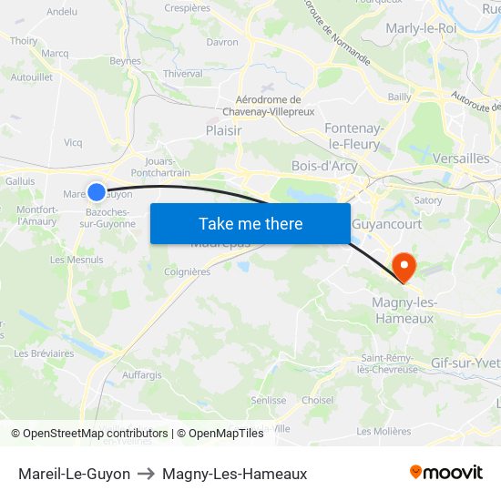 Mareil-Le-Guyon to Magny-Les-Hameaux map