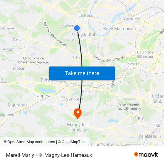 Mareil-Marly to Magny-Les-Hameaux map
