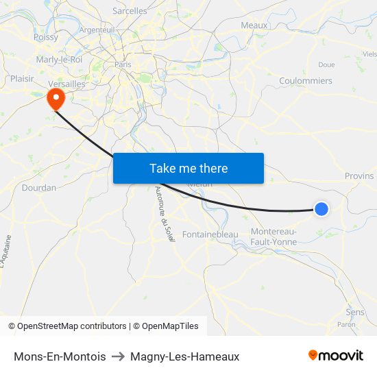 Mons-En-Montois to Magny-Les-Hameaux map