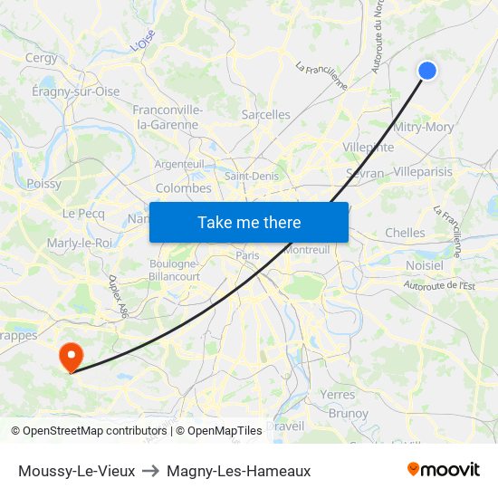 Moussy-Le-Vieux to Magny-Les-Hameaux map