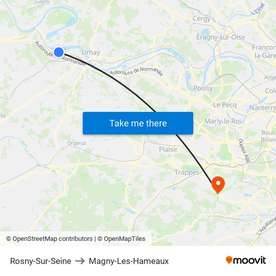 Rosny-Sur-Seine to Magny-Les-Hameaux map