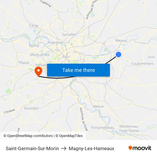 Saint-Germain-Sur-Morin to Magny-Les-Hameaux map