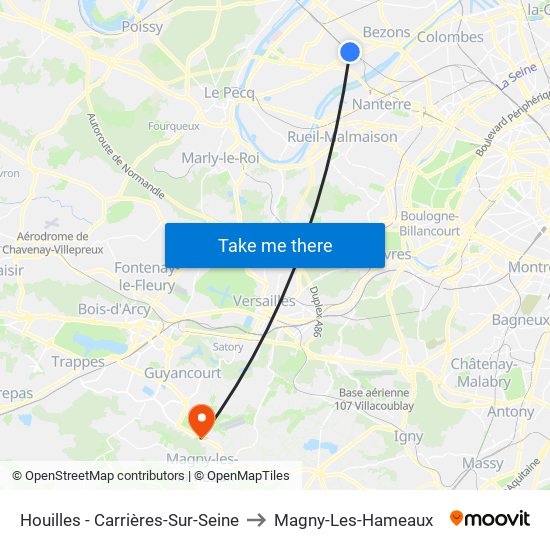 Houilles - Carrières-Sur-Seine to Magny-Les-Hameaux map