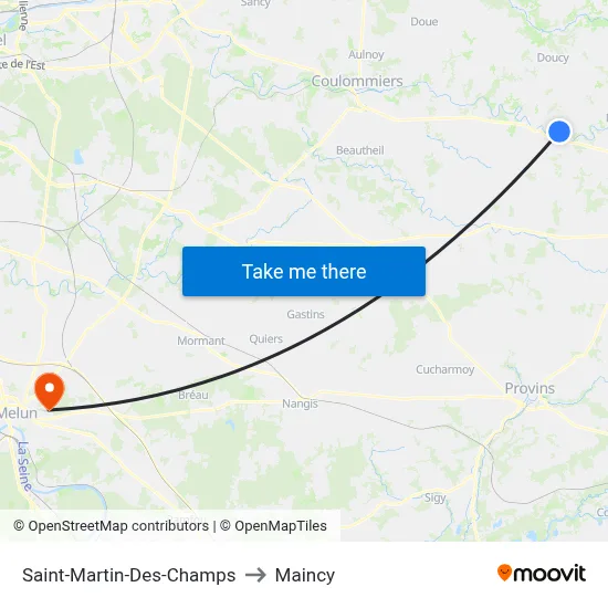 Saint-Martin-Des-Champs to Maincy map