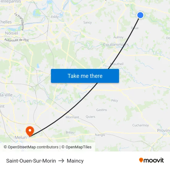 Saint-Ouen-Sur-Morin to Maincy map