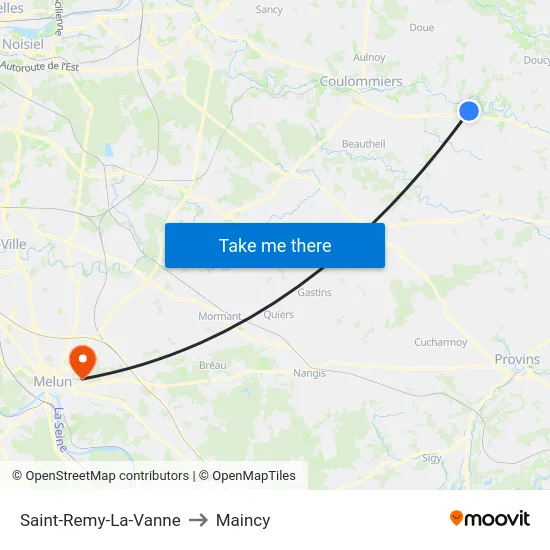 Saint-Remy-La-Vanne to Maincy map
