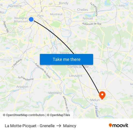 La Motte-Picquet - Grenelle to Maincy map