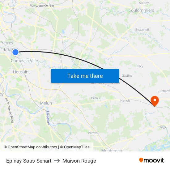 Epinay-Sous-Senart to Maison-Rouge map