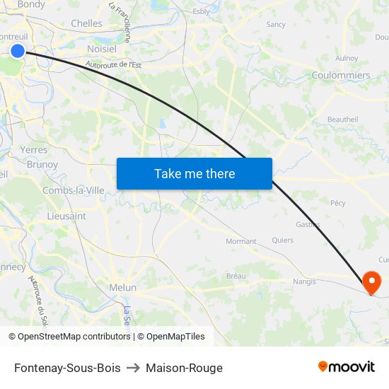 Fontenay-Sous-Bois to Maison-Rouge map