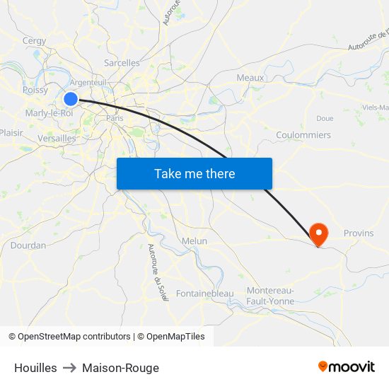 Houilles to Maison-Rouge map