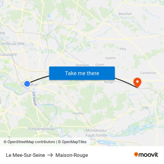 Le Mee-Sur-Seine to Maison-Rouge map