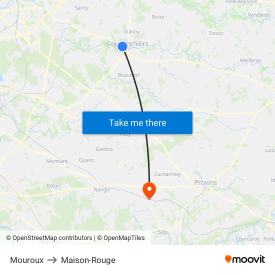 Mouroux to Maison-Rouge map